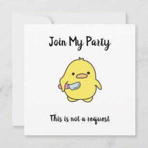 Invitation Drôle Angry Duck Party