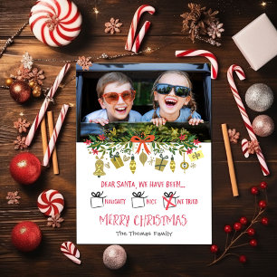 Invitation Drôle Cher Père Noël Mauvais Gentil On A Essayé Va