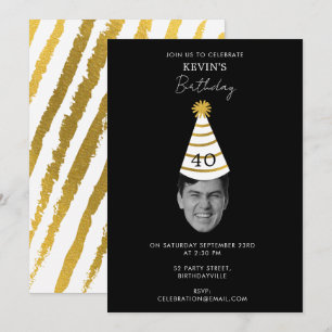 Invitation drôle d'anniversaire avec photo de visa