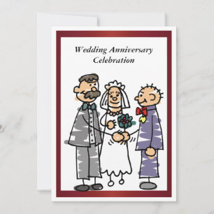 Invitation drôle d'anniversaire de mariage