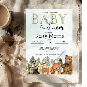 Invitation drôle de baby shower sur le thème de la