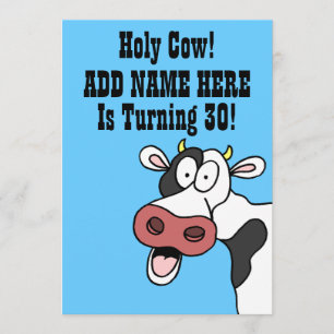 Invitation drôle de dessin animé pour les 30 ans d