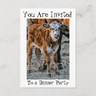 Invitation ~ drôle de ~ d'invitation de dîner humoristique