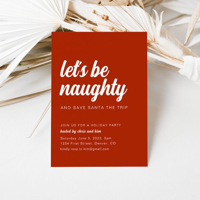 Invitation drôle de fête de Noël en rouge (Créateur téléchargé)