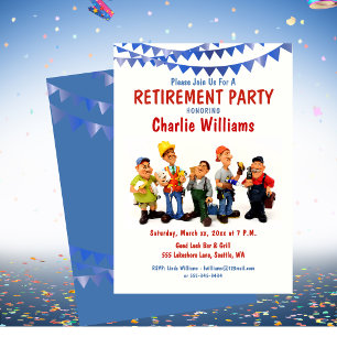 Invitation drôle de fête de retraite pour un collè