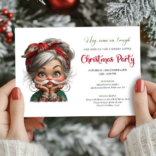 Invitation drôle de mamie de dessin animé pour évé