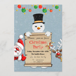 Invitation drôle de Noël pour la fête de Noël