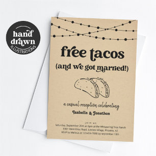 Invitation drôle de réception uniquement avec taco