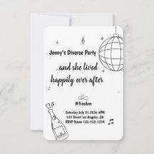 Invitation drôle de réponse pour une fête de divor