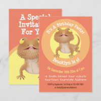 Drôle dessin animé de dragon barbu