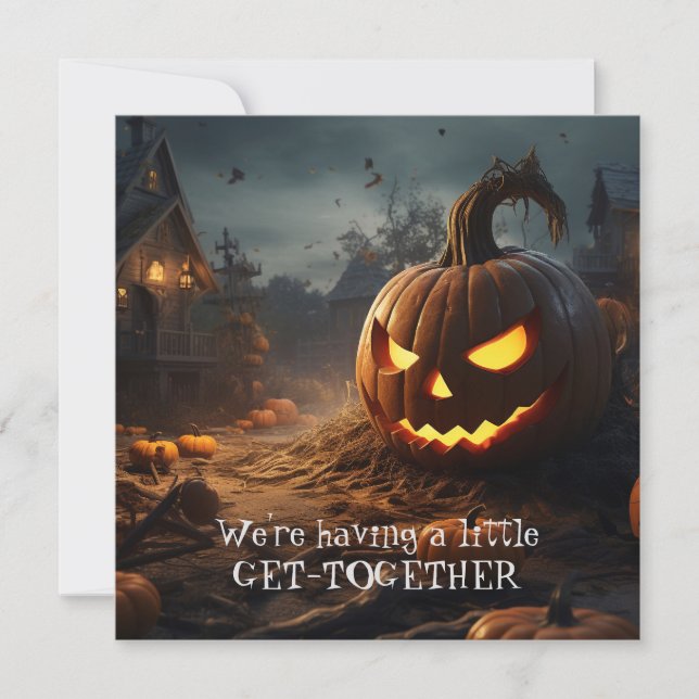 Invitation Drôle Éffrayant Haunted House Diner d'Halloween (Devant)