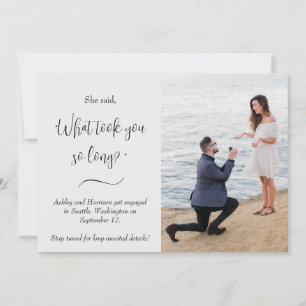 Invitation Drôle Elle A Dit "Ce Qui A Pris Si Longtemps" Phot