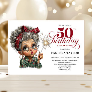 Invitation drôle et fantaisiste pour les 50 ans d'