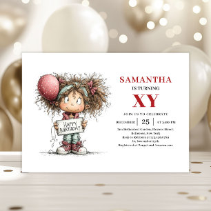 Invitation drôle et mignonne pour l'anniversaire d