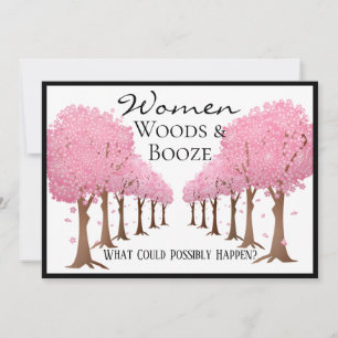 Invitation Drôle Femmes Woods & Booze Lady Party
