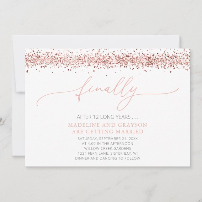 Invitation Drôle Finalement Se Marier Mariage Décontracté (Devant)