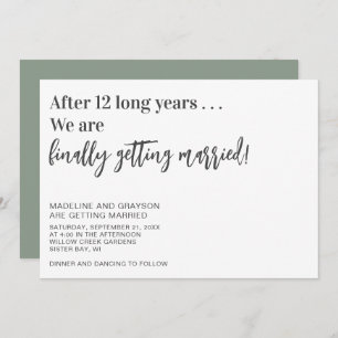 Invitation Drôle Finalement Se Marier Mariage Décontracté