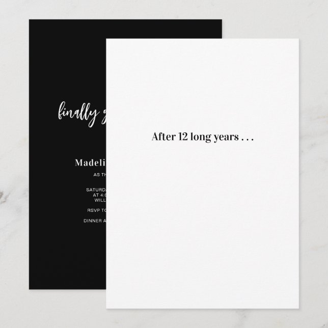 Invitation Drôle Finalement Se Marier Mariage Décontracté (Devant / Derrière)