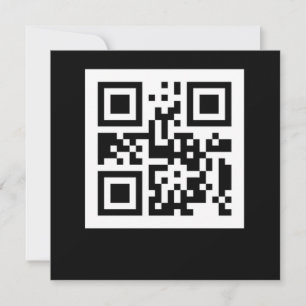 Invitation Drôle Geek Human QR Code Code code-barres Scanner