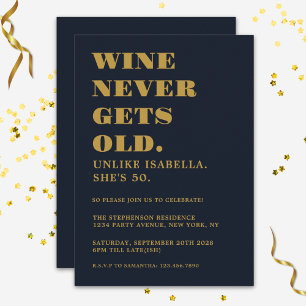Invitation Drôle Humoristique Anniversaire Adulte Fête Bleu M