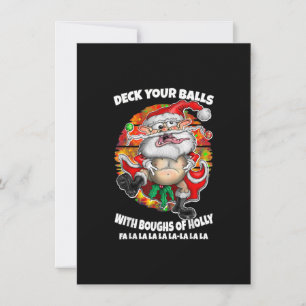Invitation Drôle Joyeux Noël Fou Père Noël Festive Joyeux Xm