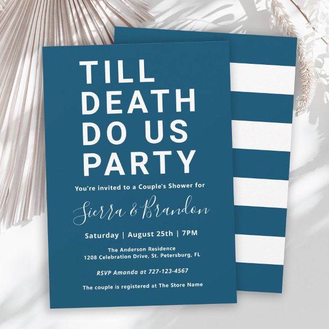Invitation Drôle jusqu'à la mort Do Us Party Couple's Shower (Créateur téléchargé)