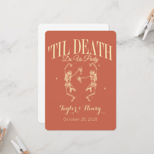 Invitation Drôle jusqu'à la mort Fêtons-nous mariage invitati
