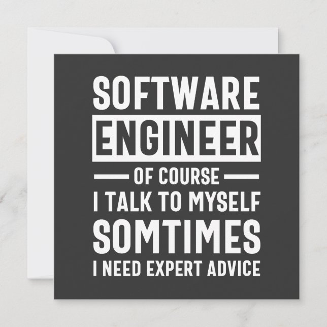 Invitation Drôle logiciel de programmation ingénieur cadeau (Devant)