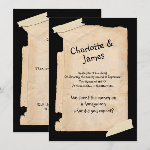 Invitation Drôle Mariage Humour papier Tatty