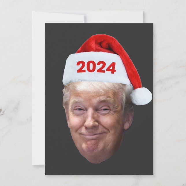 Invitation Drôle Père Noël Trump 2024 Noël Trump Lovers Cadea (Devant)