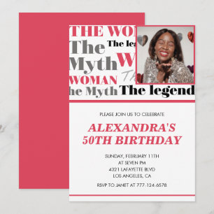 Invitation drôle pour 50 ans Photo Mythe Légende