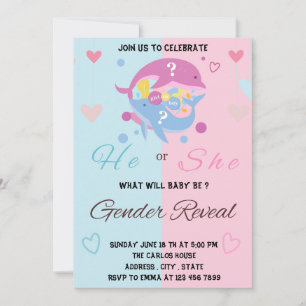 Invitation drôle pour la révélation du sexe