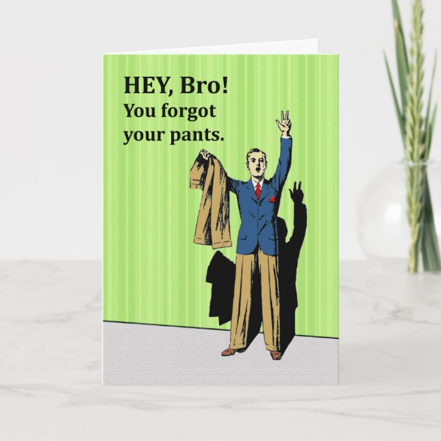 Invitation drôle pour le frère comme témoin, Rétro (Devant)