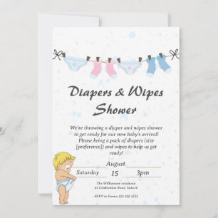 Invitation drôle pour une fête de bébé avec des co