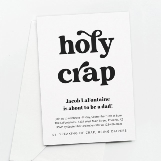 Invitation drôle pour une fête de couches pour pap (Créateur téléchargé)