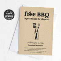 Invitation drôle pour une fête de douche pour homm