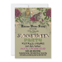 Invitation drôle pour une fête de sorcière Summerw