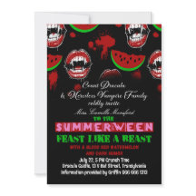 Invitation drôle pour une fête de Summerween Vampi