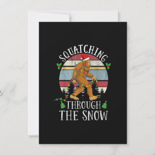 Invitation Drôle Sasquatch Noël Squatching Bigfoot Xmas