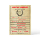 Drôle Subpoena Juridique Parti de Graduation de l'