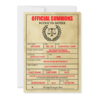 Drôle Subpoena Juridique Parti de Graduation de l'