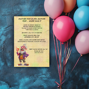 Invitation Drôle Tipsy Anniversaire Discours ivre