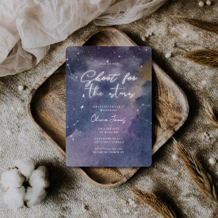 Invitation Drôle, tirez vers les étoiles fête de fin d'études