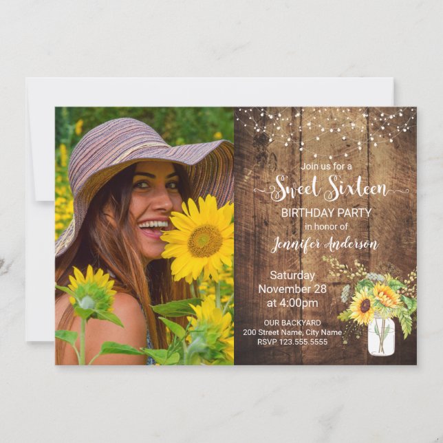 Invitation d'Sweet sixteen (Devant)