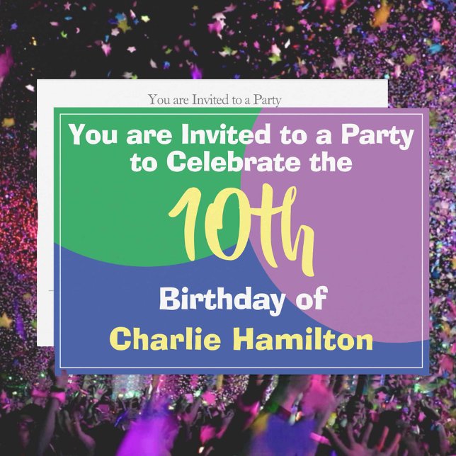 Invitation du 10e anniversaire (Créateur téléchargé)