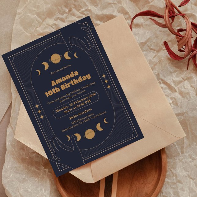 Invitation du 10e anniversaire céleste (Créateur téléchargé)