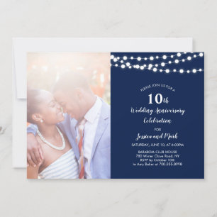 Invitation du 10e anniversaire du Mariage moderne