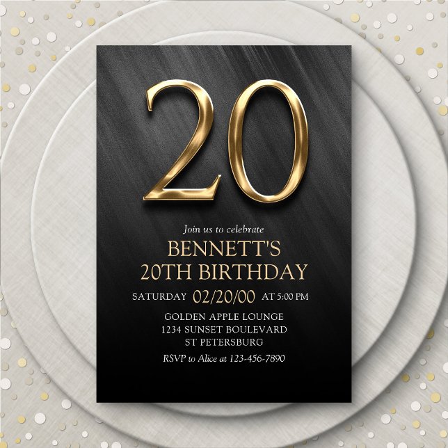 Invitation du 20e anniversaire (Créateur téléchargé)