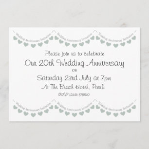 Invitation du 20e anniversaire du Mariage chinois