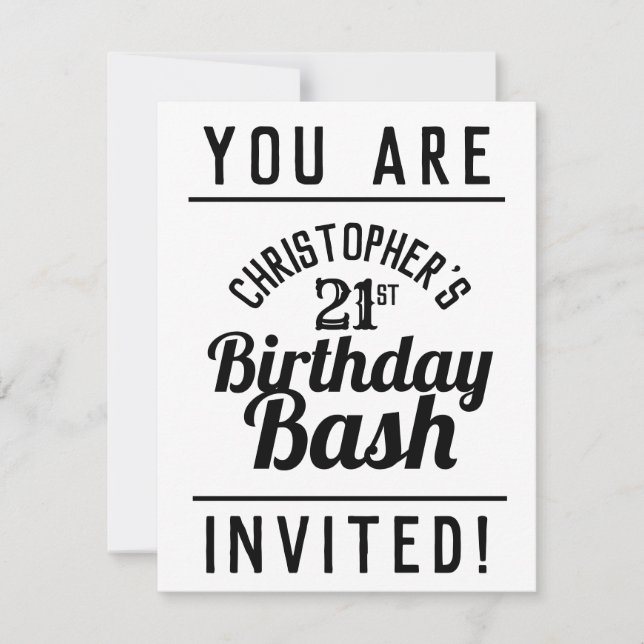 Invitation du 21e anniversaire (Devant)